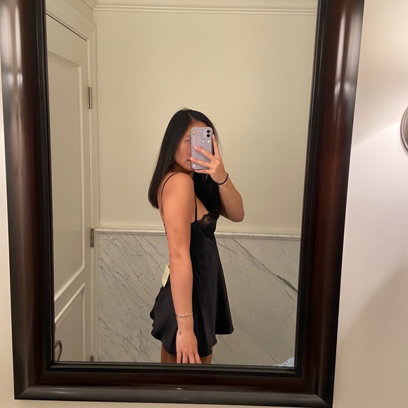 Mirror Palais Underwire Slip Dress in Black - Picture 3 of 4